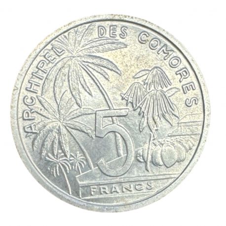 Comores - 5 Francs 1964 Essai - alu - SPL+