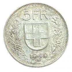 Suisse - 5 Francs 1949 B - argent - TTB
