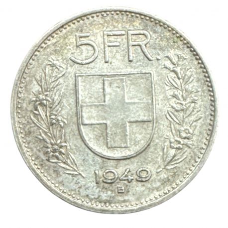 Suisse - 5 Francs 1949 B - argent - TTB