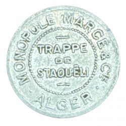 Algérie - Jeton Alger - Trappe de Staoueli - alu - 23mm - TTB