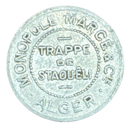 Algérie - Jeton Alger - Trappe de Staoueli - alu - 23mm - TTB