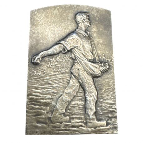 Plaquette -  Le groupe des compagnies d'assurances LE MONDE - 1931-1956 - argent 85,87g - Graveur René Baudichon - TTB+