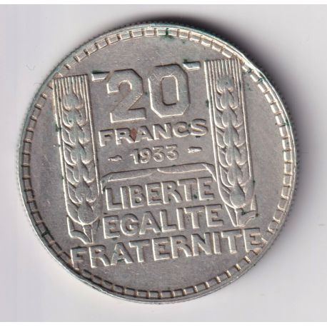 20 Francs Turin - 1933 - rameaux longs - TTB