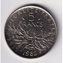 5 Francs Semeuse - 1982 - SPL
