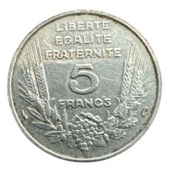 5 Francs bazor - 1933 - Espace entre L et bazar - TTB+