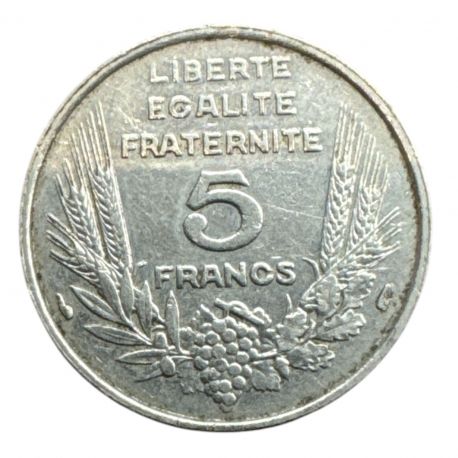 5 Francs bazor - 1933 - Espace entre L et bazar - TTB+