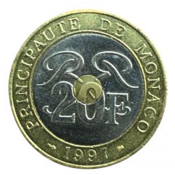 Monaco - 20 Francs 1997 - Sceau des Grimaldi - SUP