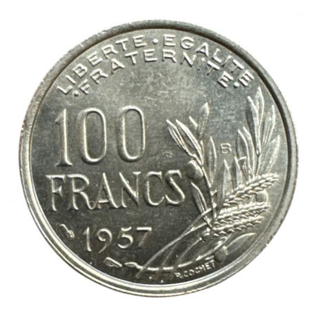 100 Francs cochet - 1957 B - cupro-nickel - SPL