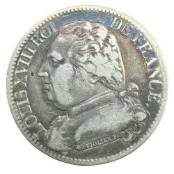 5 Francs Louis XVIII - 1815 B Rouen - Buste habillé - TB