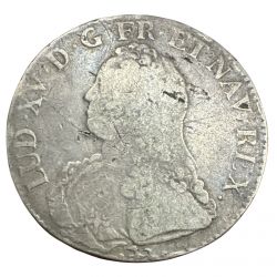 Louis XV - écu branches d'olivier - 1737 L Bayonne - argent - B/TB