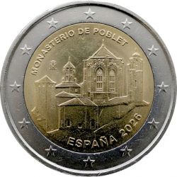 Espagne - 2 Euro 2026 - monastère de Poblet