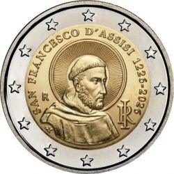 Italie - 2 Euro 2026 - 800e anniversaire de la mort de saint François d'Assise