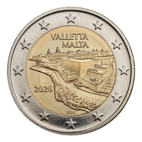 Malte - 2 Euro 2026 - Ville fortifiée de la Valette