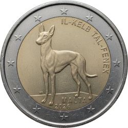 Malte - 2 Euro 2026 - Malte le chien du pharaon