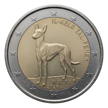 Malte - 2 Euro 2026 - Malte le chien du pharaon