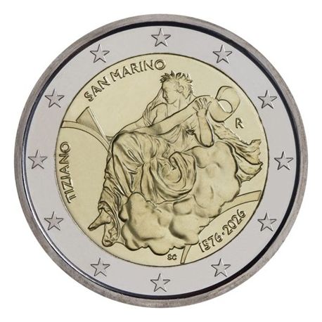 St marin - 2 Euro 2026 - 450e anniversaire de la mort du Titien
