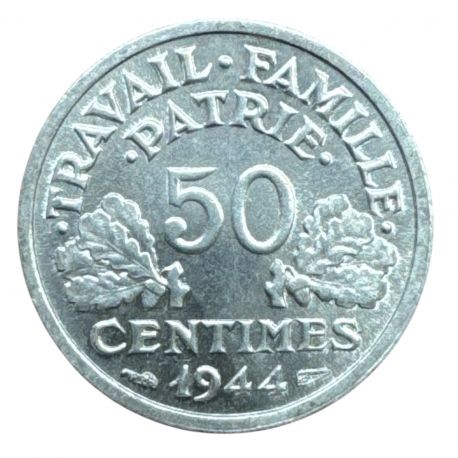 50 Centimes État Français - 1944 C - SPL