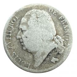 Louis XVIII - 1 Franc - 1823 W Lille - B