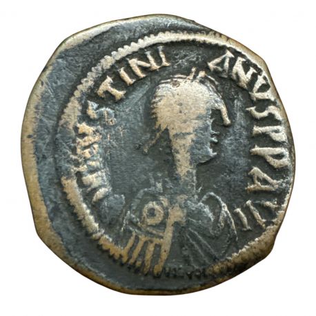 Justinien I - Follis Constantinople - bronze - TB