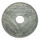 20 Centimes État Français - 1944 - zinc - Type 20 - TTB