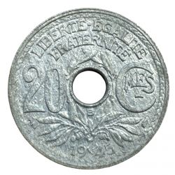 20 Centimes Lindauer - 1945 B - zinc - TTB+