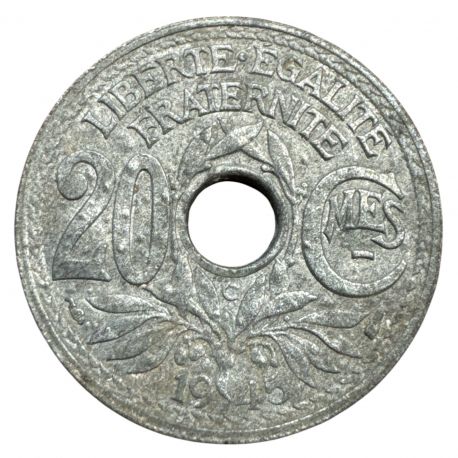 20 Centimes Lindauer - 1945 C - zinc - TB+