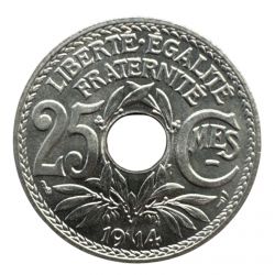 25 centimes Lindauer - 1914 souligné - SPL