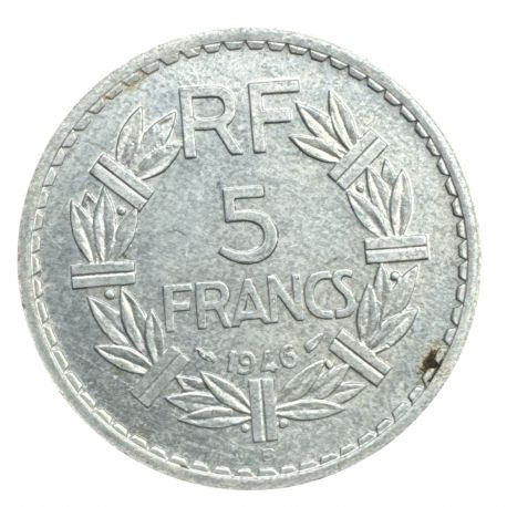 5 Francs Lavrillier - 1946 B - SUP