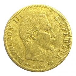 5 Francs Or - 1859 A Paris - Napoléon III Tête nue - TB