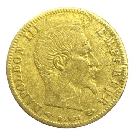 5 Francs Or - 1859 A Paris - Napoléon III Tête nue - TB