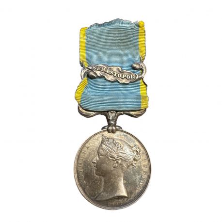Angleterre - Médaille de Crimée avec agrafe Sébastopol - 1854 - non attribuée - argent - Wyon