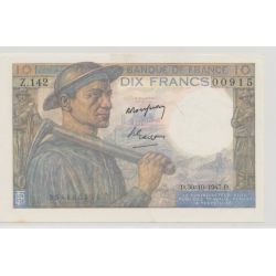 10 Francs Mineur - 30.10.1947