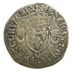 Henri II - Douzain aux croissants - 1550 C St Lo - billon - TB