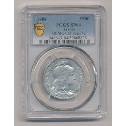 10 Centimes Dupuis - 1908 essai - SP64 - flan épais 