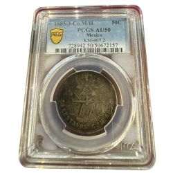 Mexique - 50 Centavos - 1885/3 CN M/H - PCGS AU 50