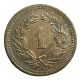 Suisse - 1 Rappen 1870 B - bronze