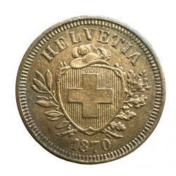 Suisse - 1 Rappen 1870 B - bronze