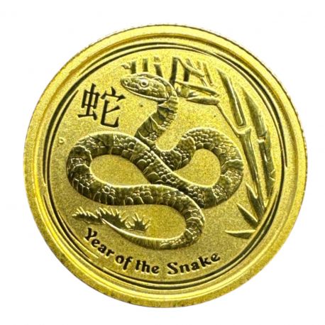 Australie - 15 Dollars 2013 - Année du serpent - or 3,135g 0,999 - 1/10 once or