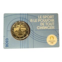 2 Euro 2023 - JO Paris 2024 - coincard bleu