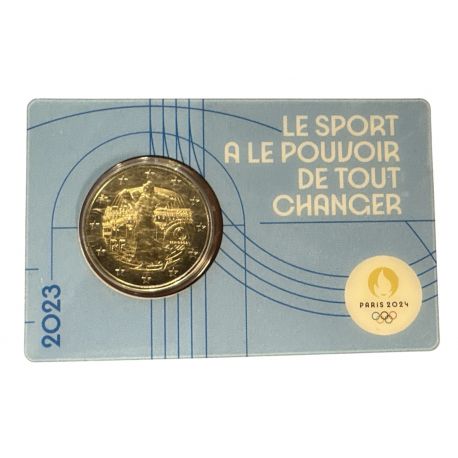 2 Euro 2023 - JO Paris 2024 - coincard bleu