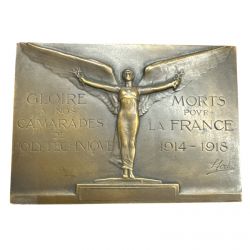 Plaquette - Gloire à nos camarades de polytechnique - morts pour la France 1914-1918 - bronze