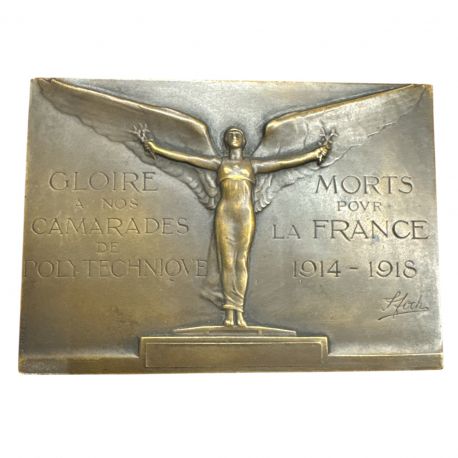 Plaquette - Gloire à nos camarades de polytechnique - morts pour la France 1914-1918 - bronze
