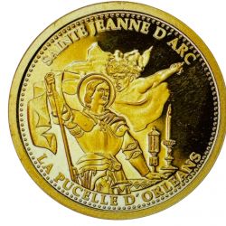 Médaille - Sainte Jeanne d'arc - la pucelle d'Orléans - Or 2g 0,585