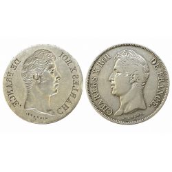 Monnaie Fautée - 5 Francs Charles X - Frappe incuse - TB/TTB