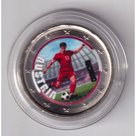 2 Euro - Autriche - coupe du monde Football 2026 - en couleur