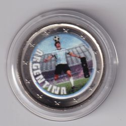 2 Euro - Argentine - coupe du monde Football 2026 - en couleur