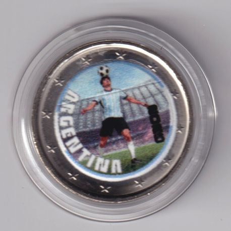 2 Euro - Argentine - coupe du monde Football 2026 - en couleur