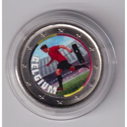 2 Euro - Belgique - coupe du monde Football 2026 - en couleur