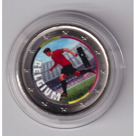 2 Euro - Belgique - coupe du monde Football 2026 - en couleur