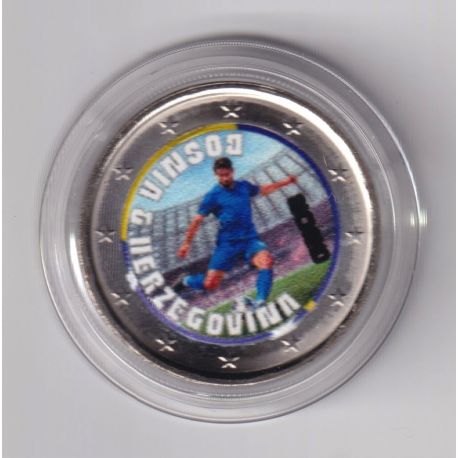 2 Euro - Bosnie-Herzégovine - coupe du monde Football 2026 - en couleur